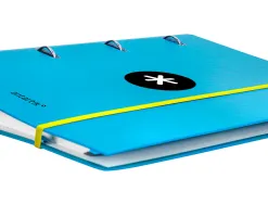 Classeur antartik 4 anneaux ronds 40mm a4 carton remborde feuillets mobiles quadrillage 5mm coloris bleu