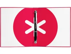 Classeur antartik 4 anneaux end 40mm a4+ carton remborde coloris framboise