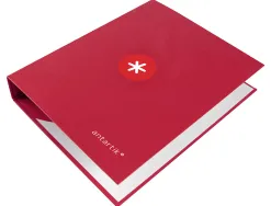 Classeur antartik 4 anneaux end 40mm a4+ carton remborde coloris framboise