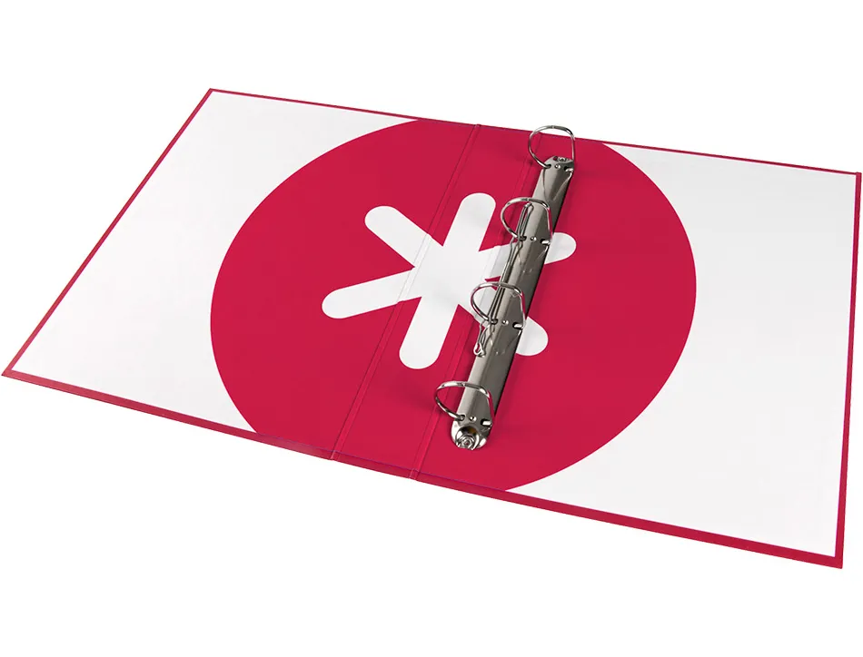 Classeur antartik 4 anneaux end 40mm a4+ carton remborde coloris framboise