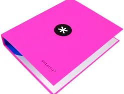 Classeur antartik 4 anneaux end 40mm a4+ carton rembordé coloris rose