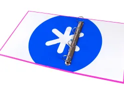 Classeur antartik 4 anneaux end 40mm a4+ carton rembordé coloris rose
