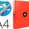 Classeur antartik 4 anneaux end 40mm a4+ carton rembordé coloris rouge