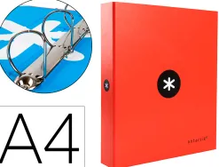 Classeur antartik 4 anneaux end 40mm a4+ carton rembordé coloris rouge