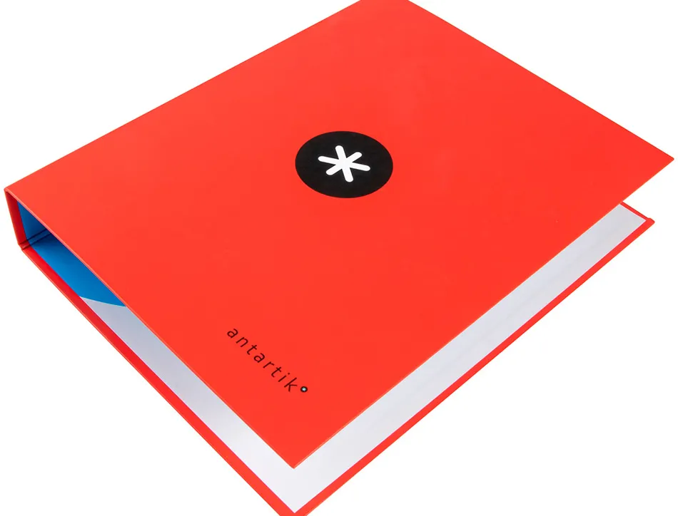 Classeur antartik 4 anneaux end 40mm a4+ carton rembordé coloris rouge