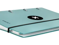 Classeur antartik 4 anneaux ronds 40mm a4 carton rembordé feuillets mobiles q5x5 coloris menthe