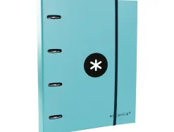 Classeur antartik 4 anneaux ronds 40mm a4 carton rembordé feuillets mobiles q5x5 coloris menthe