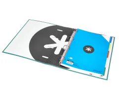 Classeur antartik 4 anneaux ronds 40mm a4 carton rembordé feuillets mobiles q5x5 coloris menthe