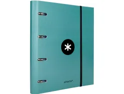 Classeur antartik 4 anneaux ronds 40mm a4 carton rembordé feuillets mobiles q5x5 coloris menthe