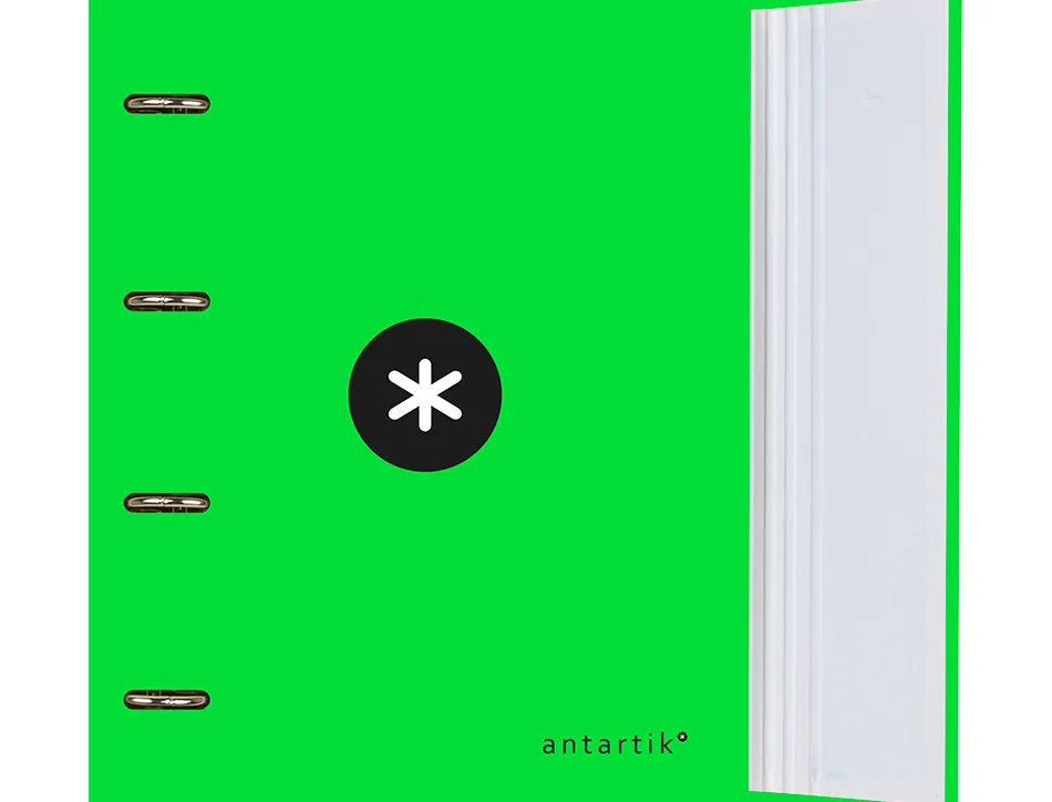 Classeur antartik 4 anneaux ronds 40mm a4 carton remborde feuillets mobiles quadrillage 5mm coloris vert