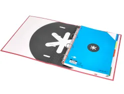Classeur antartik 4 anneaux ronds 40mm a4 carton rembordé feuillets mobiles q5x5 coloriscorail