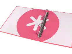 Classeur antartik 4 anneaux end 40mm a4+ carton remborde coloris corail
