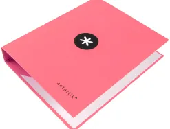 Classeur antartik 4 anneaux end 40mm a4+ carton remborde coloris corail