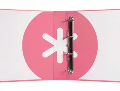 Classeur antartik 4 anneaux end 40mm a4+ carton remborde coloris corail