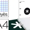 Classeur antartik 4 anneaux 25mm a4 carton remborde feuillets mobiles seyes coloris blanc