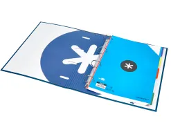 Classeur antartik 4 anneaux ronds 40mm a4 carton remborde feuillets mobiles q5x5 colorisbleu