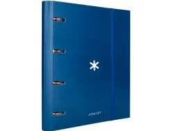 Classeur antartik 4 anneaux ronds 40mm a4 carton remborde feuillets mobiles q5x5 colorisbleu