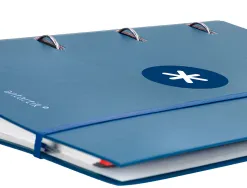 Classeur antartik 4 anneaux ronds 40mm a4 carton remborde feuillets mobiles q5x5 colorisbleu