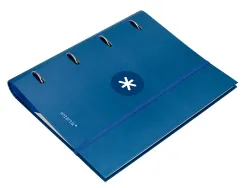 Classeur antartik 4 anneaux ronds 40mm a4 carton remborde feuillets mobiles q5x5 colorisbleu