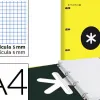 Classeur antartik 4 anneaux ronds 40mm a4 carton remborde feuillets mobiles q5x5 colorisjaune