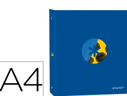 Classeur antartik trending topic 2020 4 anneaux en d 40mma4+ rembordé coloris bleu