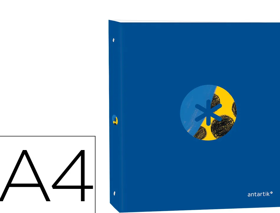 Classeur antartik trending topic 2020 4 anneaux en d 40mma4+ rembordé coloris bleu