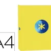 Classeur antartik trending topic 2020 4 anneaux en d 40mma4+ rembordé coloris jaune