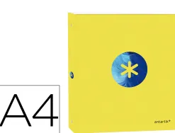 Classeur antartik trending topic 2020 4 anneaux en d 40mma4+ rembordé coloris jaune
