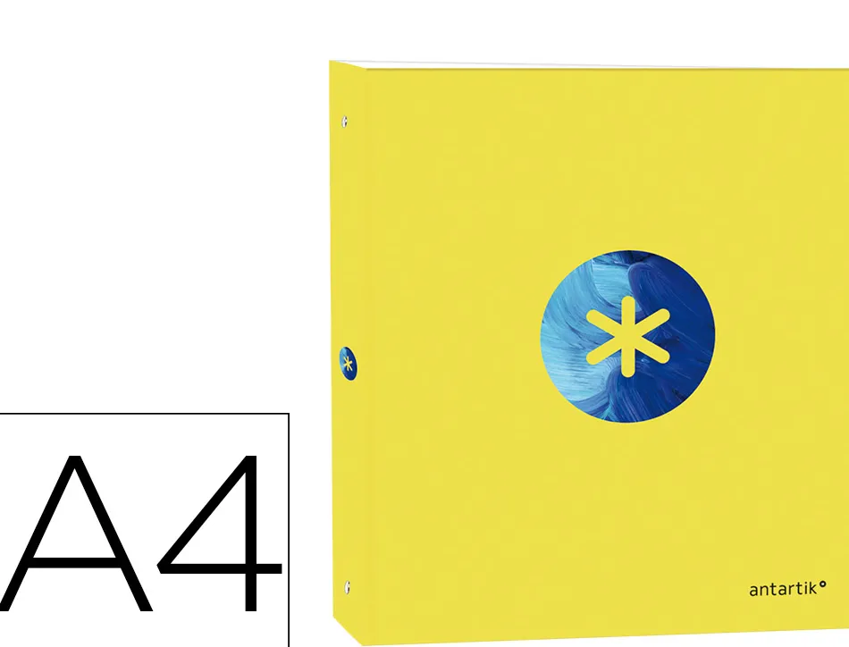 Classeur antartik trending topic 2020 4 anneaux en d 40mma4+ rembordé coloris jaune