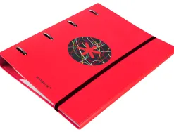 Classeur antartik trending topic 2020 4 anneaux ronds 40mm feuillet mobile a4 5x5mm coloris rouge