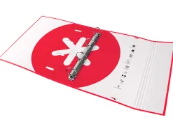 Classeur antartik trending topic 2020 4 anneaux ronds 40mm feuillet mobile a4 5x5mm coloris rouge