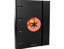 Classeur antartik trending topic 2020 4 anneaux ronds 40mm feuillet mobile a4 5x5mm coloris noir