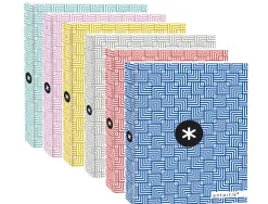 Classeur antartik trending topic 2019 4 anneaux ronds 40mm a4 feuillets mobiles q5x5coloris assortis