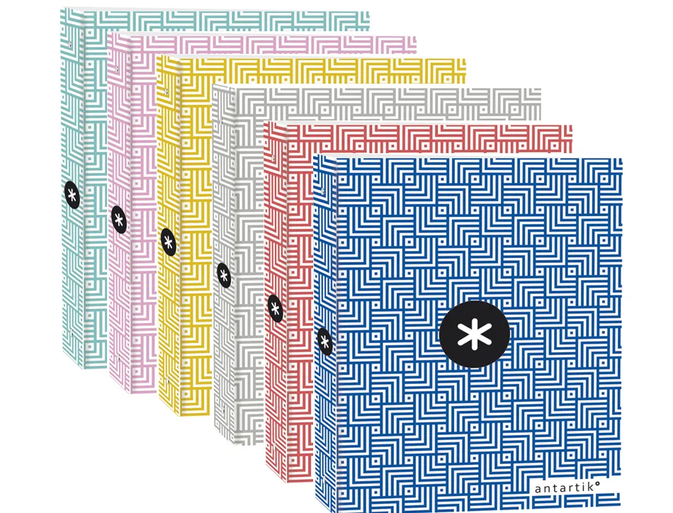 Classeur antartik trending topic 2019 4 anneaux ronds 40mm a4 feuillets mobiles q5x5coloris assortis