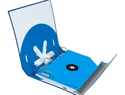 Classeur antartik trending topic 2020 4 anneaux ronds 40mm feuillet mobile a4 5x5mm coloris bleu