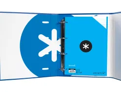 Classeur antartik trending topic 2020 4 anneaux ronds 40mm feuillet mobile a4 5x5mm coloris bleu