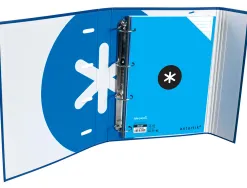 Classeur antartik trending topic 2020 4 anneaux ronds 40mm feuillet mobile a4 5x5mm coloris bleu
