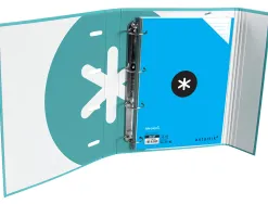 Classeur antartik trending topic 2020 4 anneaux ronds 40mm feuillet mobile a4 5x5mm coloris turquoise