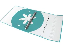 Classeur antartik trending topic 2020 4 anneaux ronds 40mm feuillet mobile a4 5x5mm coloris turquoise