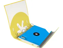 Classeur antartik trending topic 2020 4 anneaux ronds 40mm feuillet mobile a4 5x5mm coloris jaune