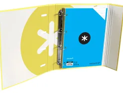 Classeur antartik trending topic 2020 4 anneaux ronds 40mm feuillet mobile a4 5x5mm coloris jaune