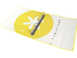 Classeur antartik trending topic 2020 4 anneaux ronds 40mm feuillet mobile a4 5x5mm coloris jaune