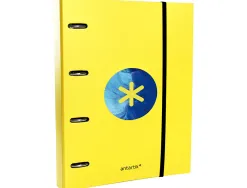 Classeur antartik trending topic 2020 4 anneaux ronds 40mm feuillet mobile a4 5x5mm coloris jaune
