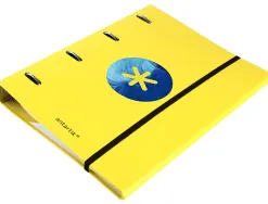 Classeur antartik trending topic 2020 4 anneaux ronds 40mm feuillet mobile a4 5x5mm coloris jaune