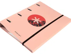 Classeur antartik trending topic 2020 4 anneaux ronds 40mm feuillet mobile a4 5x5mm coloris corail
