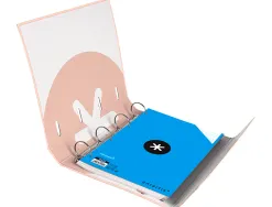 Classeur antartik trending topic 2020 4 anneaux ronds 40mm feuillet mobile a4 5x5mm coloris corail