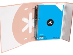 Classeur antartik trending topic 2020 4 anneaux ronds 40mm feuillet mobile a4 5x5mm coloris corail