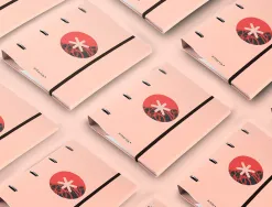 Classeur antartik trending topic 2020 4 anneaux ronds 40mm feuillet mobile a4 5x5mm coloris corail
