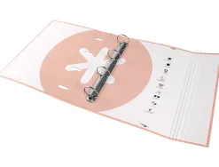 Classeur antartik trending topic 2020 4 anneaux ronds 40mm feuillet mobile a4 5x5mm coloris corail