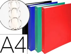 Classeur elba balacron 4 anneaux 40mm a4 210x297mm dos 40mm 225f coloris assortis